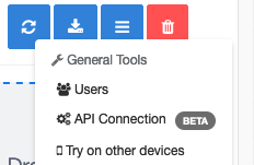 An image showing the sidebar menu used to open the user management interface